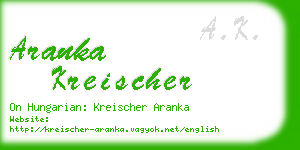 aranka kreischer business card
